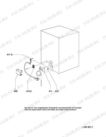 Взрыв-схема холодильника Electrolux RH230 - Схема узла Armature/fitting