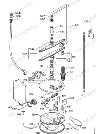 Взрыв-схема посудомоечной машины Zanussi ZW418 - Схема узла Hydraulic System 272