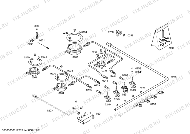 Взрыв-схема плиты (духовки) Bosch PCD655ENL - Схема узла 02