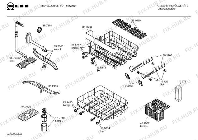 Схема №6 S5946X0 SKV541 с изображением Инструкция по эксплуатации для посудомойки Bosch 00529039