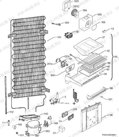Взрыв-схема холодильника Aeg S75348KG2 - Схема узла Cooling system 017