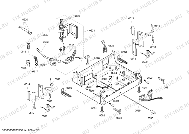 Схема №6 SGIAIE5 с изображением Декоративная рамка для посудомойки Bosch 00665993