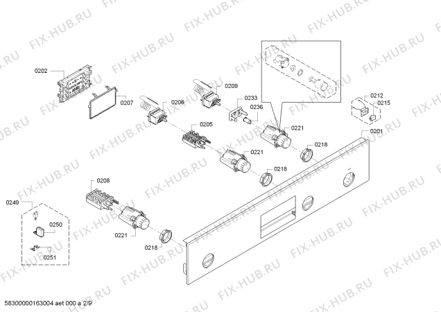 Взрыв-схема плиты (духовки) Bosch HBM13B550B Bosch - Схема узла 03