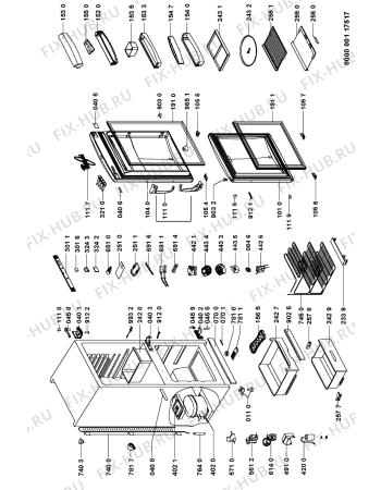 Схема №1 ARZ 897/H/PEARL с изображением Дверь для холодильной камеры Whirlpool 481241618255