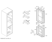 Схема №4 KGF39SW20X с изображением Дверь морозильной камеры для холодильника Bosch 00688094
