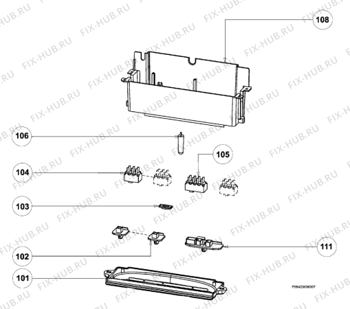 Взрыв-схема вытяжки Electrolux EFG70023S - Схема узла Section 2