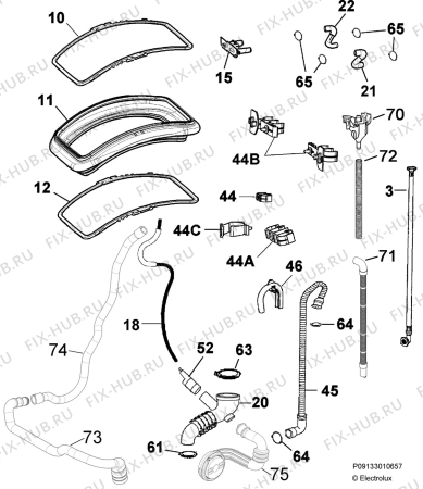 Взрыв-схема стиральной машины Aeg Electrolux L86369TL3 - Схема узла Hydraulic System 272