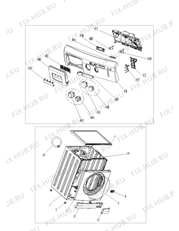 Схема №4 AWG 5124C с изображением Обшивка для стиралки Whirlpool 480111102502