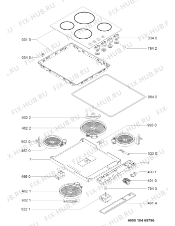 Схема №1 MEC7424AB с изображением Втулка для электропечи Whirlpool 481010463085