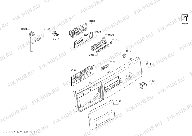 Схема №4 CM1020LTR SMART 6 с изображением Панель управления для стиралки Bosch 00742394