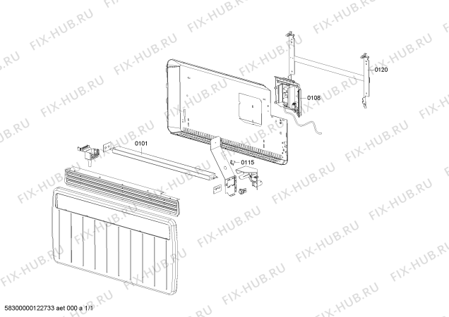 Схема №1 30/0180 EPX1000 с изображением Нагревательный элемент для комплектующей Bosch 00664279