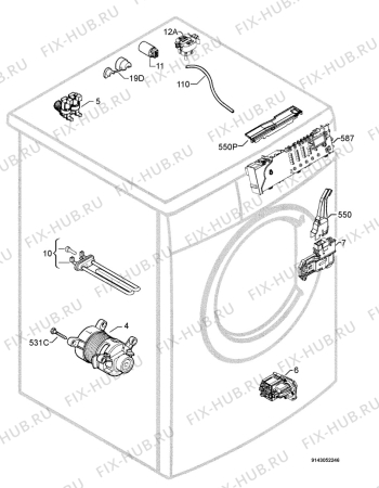 Взрыв-схема стиральной машины Zanker 885027-09 - Схема узла Electrical equipment 268