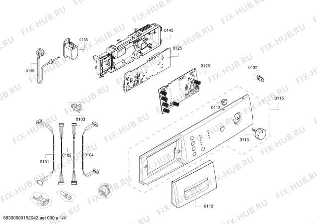Схема №4 WAE283E3 Bosch Maxx 6 VarioPerfect с изображением Ручка для стиралки Bosch 00644606
