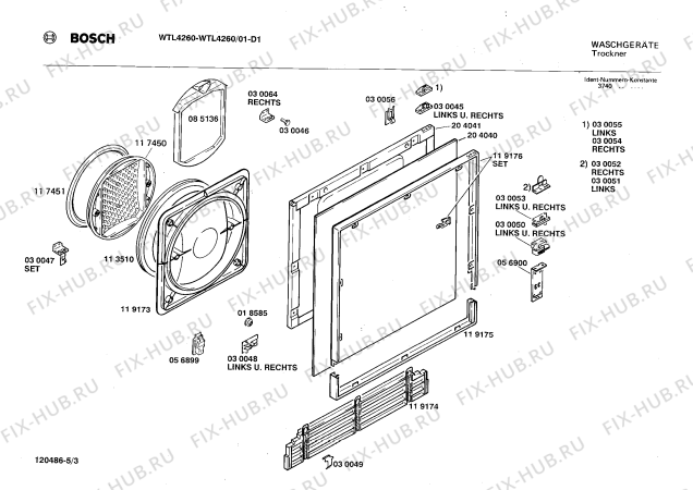 Схема №4 WTL4260 с изображением Индикатор для электросушки Bosch 00031235