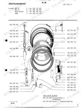 Взрыв-схема посудомоечной машины Aeg LAV8005 - Схема узла Section2