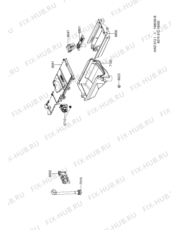 Схема №6 AWG 349 с изображением Шарнир для стиралки Whirlpool 480113100028