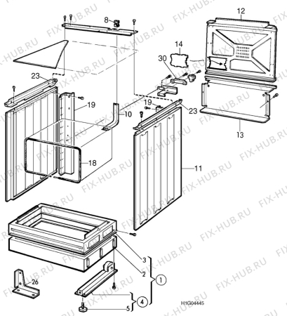 Взрыв-схема плиты (духовки) Rosenlew RTL600 - Схема узла H10 Chassis