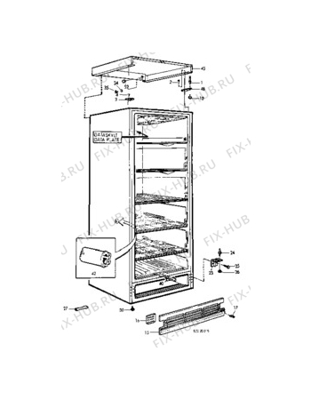 Взрыв-схема холодильника Unknown GSE2100 - Схема узла C10 Cabinet