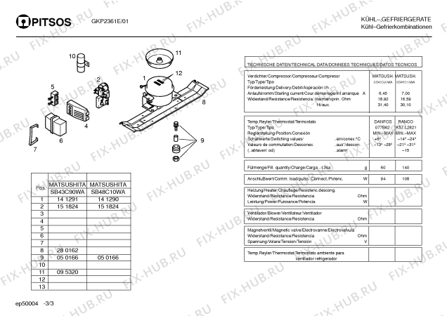 Схема №3 GKP2361E GKP2361 с изображением Термометер для холодильной камеры Bosch 00153864