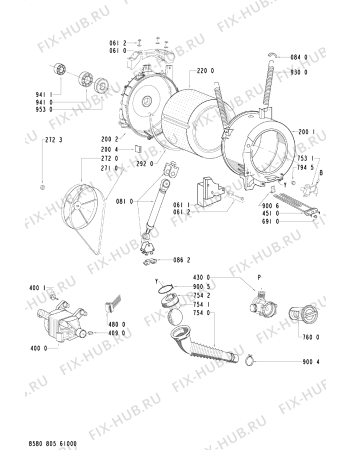 Схема №2 AWP 1200 с изображением Обшивка для стиралки Whirlpool 481245310588