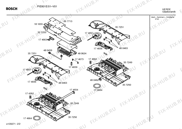 Схема №1 PIE801E с изображением Инструкция по установке и эксплуатации для духового шкафа Bosch 00587154