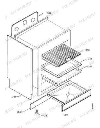 Взрыв-схема плиты (духовки) Juno HG5164W - Схема узла Housing 001