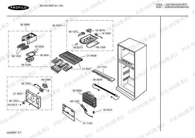 Схема №4 BD10570NF с изображением Плата для холодильника Bosch 00218428