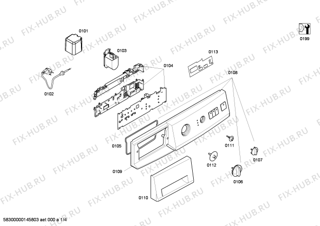 Схема №4 WXS86LTI SIEMENS Live 1800 XS с изображением Ручка для стиралки Siemens 00489723