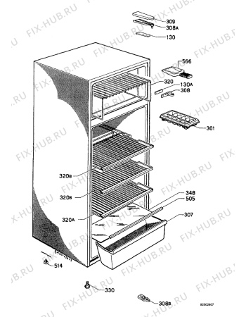 Взрыв-схема холодильника Zanussi Z219/4D - Схема узла Housing 001