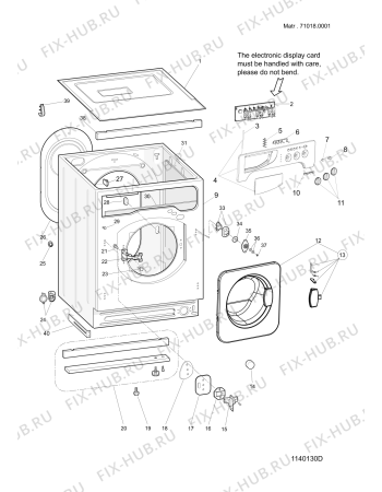 Схема №4 IWDE12EU (F051639) с изображением Заслонка для стиральной машины Indesit C00268419