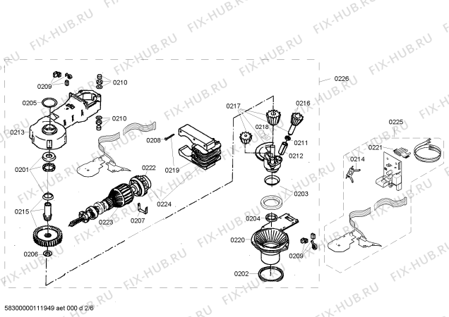 Схема №6 MK4TU62 Turmix varioTronic 600 с изображением Привод для кухонного комбайна Bosch 00481737