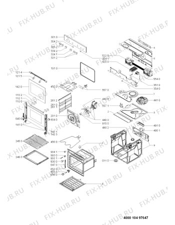 Схема №1 EMV 7263/BR с изображением Панель для электропечи Whirlpool 480121104026