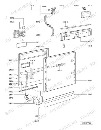 Схема №2 GSX 3000 с изображением Блок управления для посудомоечной машины Whirlpool 480140101431