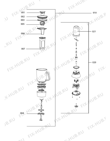 Взрыв-схема комплектующей Aeg Electrolux SB4600-U - Схема узла Accessories