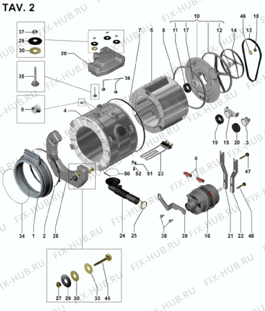 Взрыв-схема стиральной машины Ariston AP1246CTX (F015096) - Схема узла