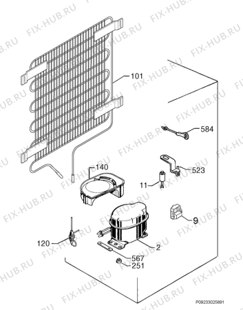 Взрыв-схема холодильника Electrolux IK134520LI - Схема узла Diffusor