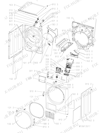 Схема №2 AZB 9682 с изображением Блок управления для стиралки Whirlpool 481010587439