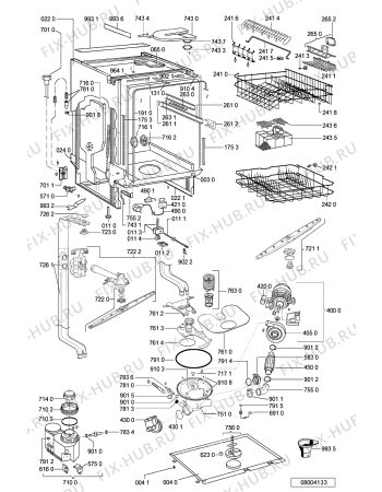 Схема №2 GSIK 6453/1 AL с изображением Панель для посудомойки Whirlpool 481245372842