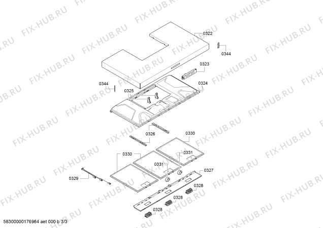 Взрыв-схема вытяжки Bosch DWB097E50A Bosch - Схема узла 03