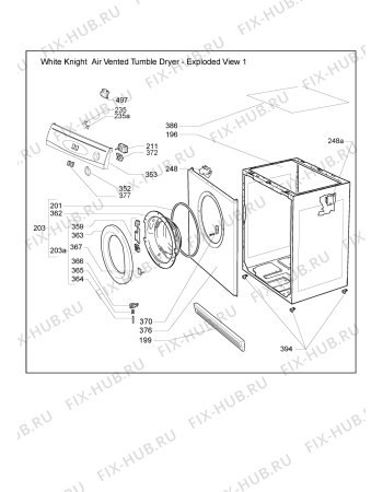 Схема №3 031244A1500B- B44AW с изображением Обшивка для сушильной машины Whirlpool 482000021000