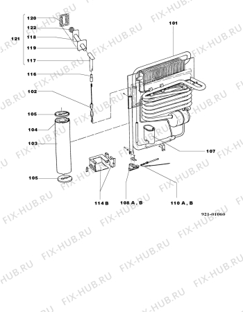 Взрыв-схема холодильника Electrolux RM4201 - Схема узла Cooling generator