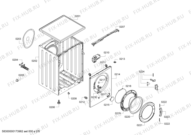 Схема №5 WM08B060IN iQ100 с изображением Панель управления для стиралки Siemens 00749037