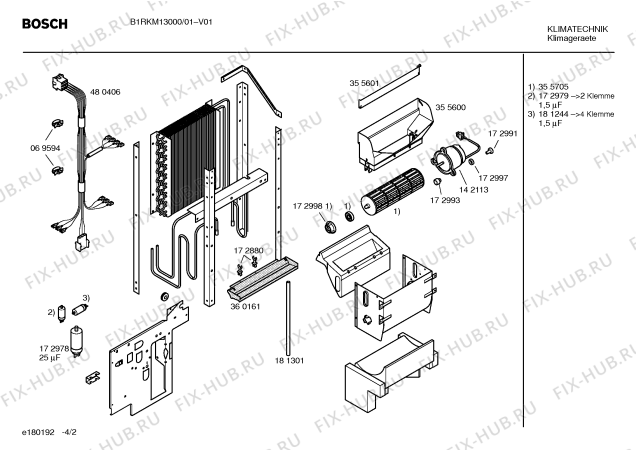 Взрыв-схема кондиционера Bosch B1RKM13000 - Схема узла 02