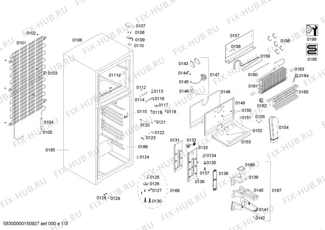 Схема №3 RS26U7104C REFRIGERADOR BL COLDEX CN31 220V/60Hz с изображением Манжета люка для холодильной камеры Bosch 00478056