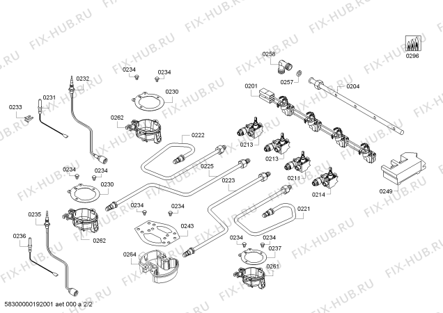 Взрыв-схема плиты (духовки) Siemens EO6B6HB10Y 3G+W SE VG60R/15 - Схема узла 02