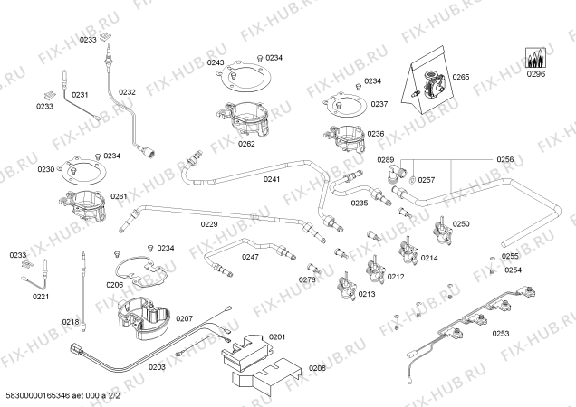 Схема №2 T22S46N0 ENC.T22S46N0 3G+1W NE60F IH5 с изображением Варочная панель для электропечи Bosch 00683223