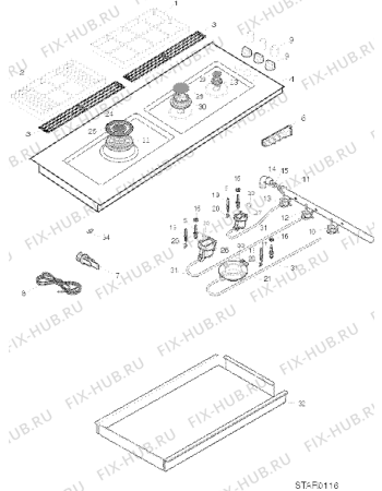 Схема №1 BB20TC118CSF (F039056) с изображением Шланг для духового шкафа Indesit C00142764