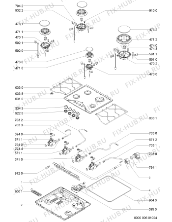 Схема №1 AKM 521/IX/01 с изображением Затычка для электропечи Whirlpool 480121103733