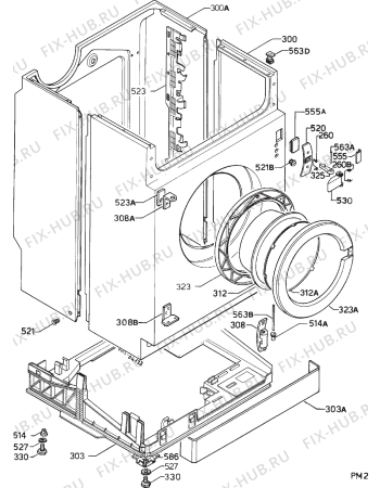 Взрыв-схема стиральной машины Zanussi Z9020TD S.INOX - Схема узла Cabinet + armatures