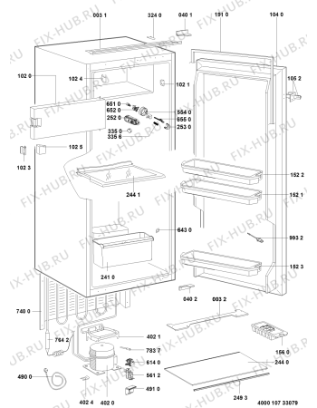 Схема №1 KD61102A/A02 с изображением Запчасть для холодильника Whirlpool 481010519333